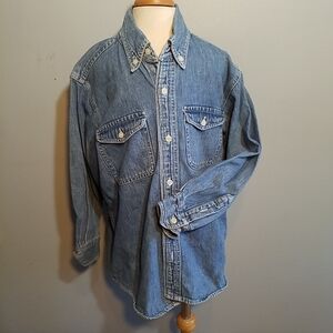 GAP DENIM BUTTON DOWN SHIRT S